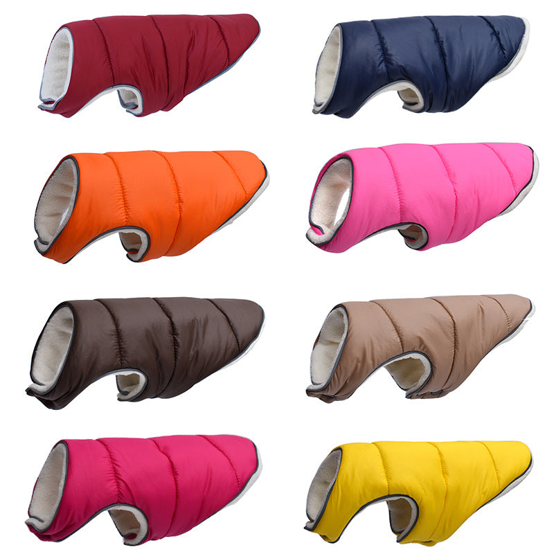 Pet Jacket Warm Winter Dog Clothes Reflective Puppy Clothing Vest Comfortable Fleece Pet Dogs Coat For Small Medium Large Dogs