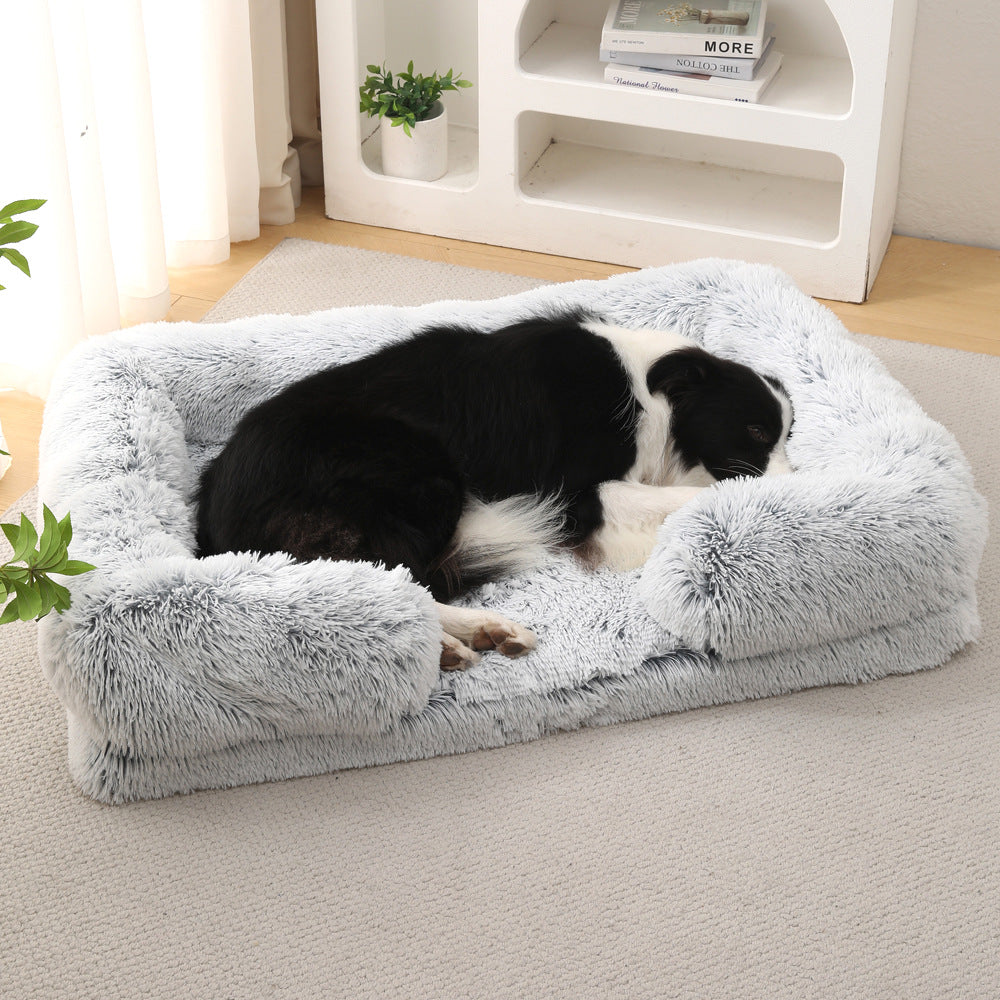 Plush Round Pet Bed Dog Bed Winter