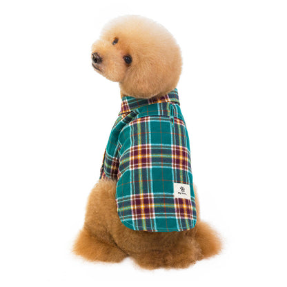 Pet Leisure Plaid Shirt Pet Clothes Shirt