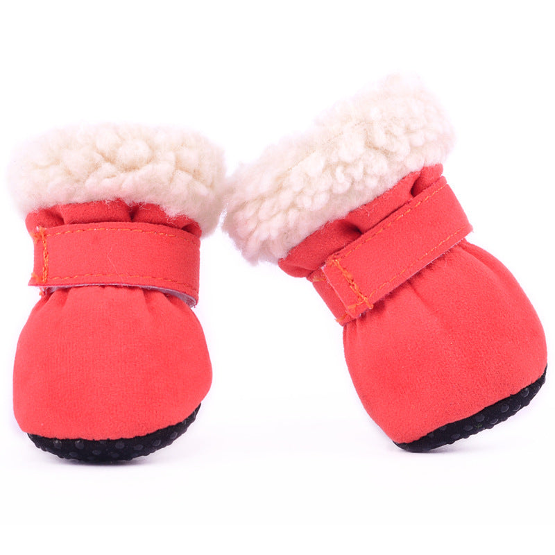 Waterproof Winter Dog Boots Socks Pet Dog Shoes Anti-slip Puppy Cat Rain Snow Booties Footwear For Small Dogs