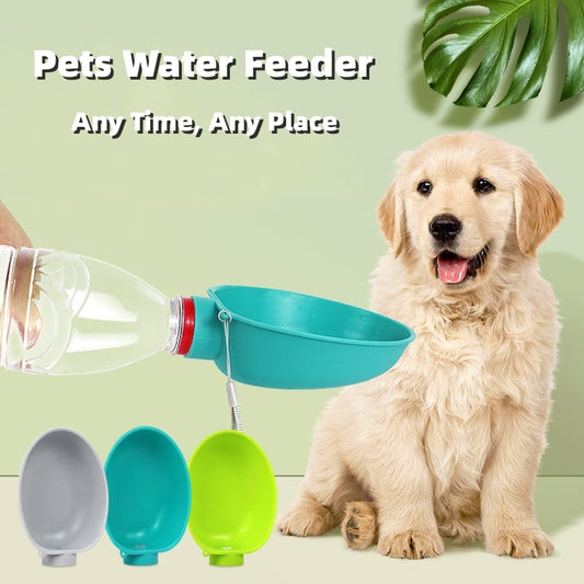 Portable Dog Drinking Bowl Outdoor Water Feeding Pet Outside Water Cup Dog Kettle For Small Breeds Dogs Pets Products