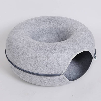 Four Seasons Available Cat Round Felt Pet Nest